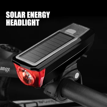 Solárne USB Nabíjateľné Svietidlo Predné Svetlomety Svetlo na Bicykel Power Svetlo na Bicykel Nepremokavé 350 Lumen Požičovňa Bell Svetlo LED