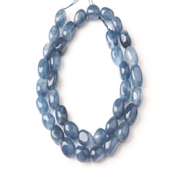 LinXiangFashion Šperky Sapphire 8x12mmLoose Korálky Kolo Perličiek Náramok, Náhrdelník Vhodný Pre Mužov A Ženy Diy Kúzlo Amulet