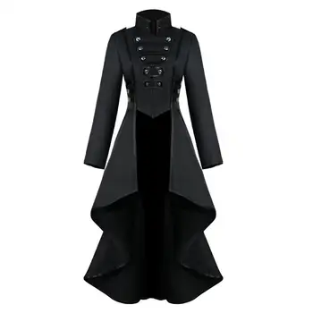 Black Stredoveké Smoking Šaty Pre Dospelých Žien Punk Viktoriánskej Retro Kostým Gotické A Renesančné Bunda Smoking Halloween Kostýmy