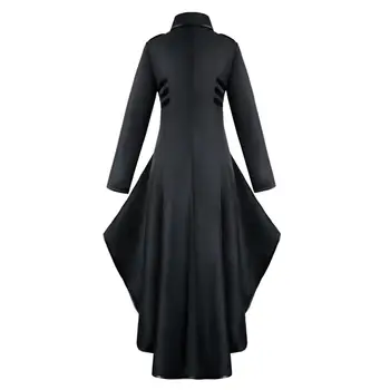 Black Stredoveké Smoking Šaty Pre Dospelých Žien Punk Viktoriánskej Retro Kostým Gotické A Renesančné Bunda Smoking Halloween Kostýmy