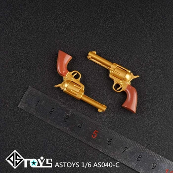 Zberateľskú AS040 1/6 Vojaka Accessoty Revolver Colt Pištole, Zbraň, Zbrane Model Čierna/Strieborná/Zlatá Farba Pre 12 