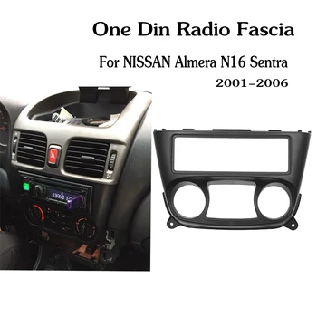 1 Din Rádio Rám na NISSAN Almera N16 Sentra Rokov 2000-2006 Rádio DVD Fascia Stereo Panel Dash Nainštalovať Výbava Auta Tvár Priestorový Rám