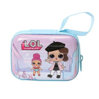 Lol prekvapenie Originálne peňaženky lol bábiky Mini kufor cartoon Vzor mince kabelku Jednoduché a štýlové slúchadlá taška 10.5*7.5*4cm
