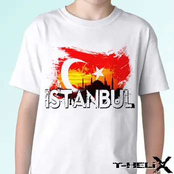 Istanbul - biele tričko top Turecko vlajkou dizajn - pánske dámske Pohode Bežné pride t shirt mužov Unisex Nové Módne tričko Voľné Veľkosť
