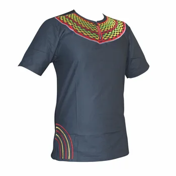 Dashikiage Mužov Afriky Slim Výšivky Krátky Rukáv Tradičné Mali Afriky Vintage T-shirt