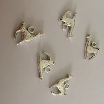 50pcs/veľa 13*17 MM antique silver farba zliatiny kovov Zvieratá Alpaky charms prívesok na náramok DIY šperky robiť