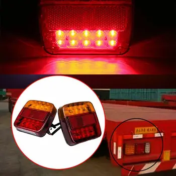 12V 20 LED Truck zadné svetlo Prívesný vozík Univerzálny Dva-farba Auta, Svetlo Brzda Stop Zase Signálneho Svetla
