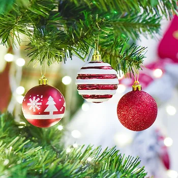 20PCs Vianočné Gule, Ozdoby na Vianočný Strom Plastové Nerozbitné Baubles Svadobné Party Dekorácie Loptu Nastaviť