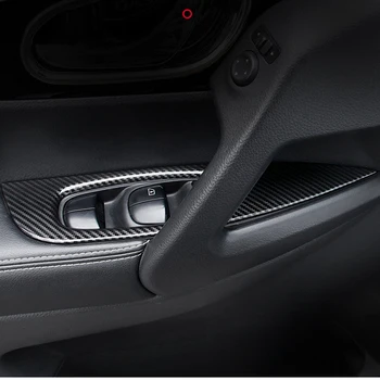 Pre Nissan Qashqai J11 2016 2019 ABS uhlíkových vlákien sa Okno Ovládací Panel Sklo Výťah Spínač Kryt Výbava Auta-Styling Príslušenstvo