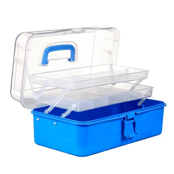 Plastové Úložný Box Medicíny Box Organizátor 3 Vrstvy Multi-Funkčné Prenosné Lekárničky Rodiny Núdzové Kit Tool Box