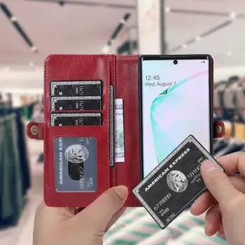 Nový Ochranný PU Kožené puzdro pre Samsung Galaxy S9 Plus Poznámka 10 S20 Ultra Poznámka 20 Karty Peňaženky Štýl Telefón Prípade