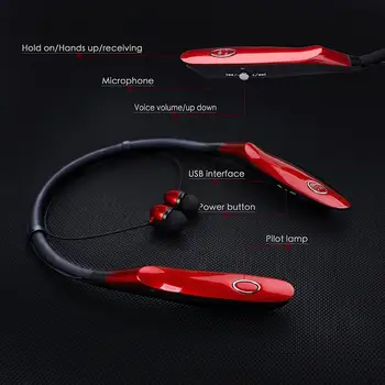 Bluetooth V5.0 Headset Šport Beh Bezdrôtový Stereo Headset Magnetické Slúchadlá Neckband Slúchadlá Veľkú Silu Letectva Menory Kovov