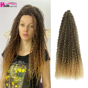 Kinky Afro Kučeravé Vlasy, Vrkoč Háčkovanie Pletenie Predlžovanie Vlasov 20-Palcový Marly Vlasy Čierne Ženy Ombre Hnedé Chybu Vlasy Expo Mesta