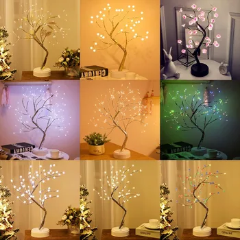 Najnovšie 36/108 LED Tabuľka Lmap Bonsai Strom Svetlo DIY Gypsophila Svetlá Darček Domácej Strany Svadobnú Výzdobu Stola Nočné Svetlo