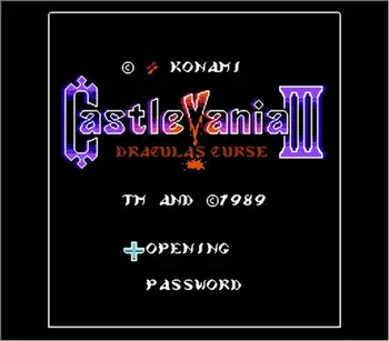 CastleVania 3 anglická Hra Kazety pre NES/FC Konzoly