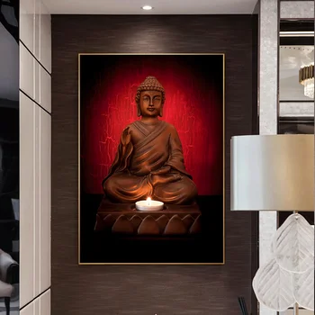 Socha, Obraz whith Buddha Plátno na Maľovanie Interiéru Olej Maľovanie na Stenu Obrázok, Plagát Moderné Nástenné Art Obraz v Obývacie