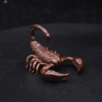 Čistej Mosadze Scorpion Miniatúry Mini Figúrky Zvierat Socha Domáce Dekorácie, Ozdoby Remesiel Medi Vintage Scorp Stôl Dekor