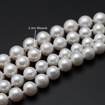 Prefact kolo perlový náhrdelník 925 striebro šperky,svadobné white pearl choker náhrdelník pre ženy,prírodné perly jemné šperky darček