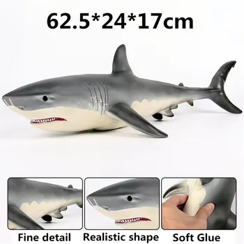 Veľká Veľkosť Megalodon Veľký Biely Žralok Model Hračky Akcie Obrázok PVC Tichom Morský Živočích Vzdelávacie Zbierku Hračiek Dieťa Darček