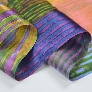 Špeciálne čistého hodvábu textílie farebný prúžok dizajn 16momme 140 cm šírka,SFF053