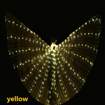 Dospelých LED dance krídla motýľ svetelný tanečné rekvizity farebné fluorescenčné zobraziť brušného tanca plášť krídla s palicami