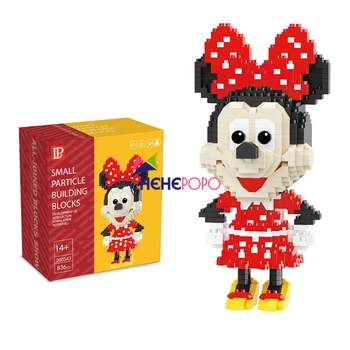 714pcs+ Disney Mickey Mouse Diamond Stavebné Bloky Minnie Donald Duck Dasiy Goofy Micro Tehla Údaje Hračky Pre Vianočný Darček