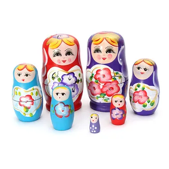 5 KS/Set Krásne Matryoshka Drevené Bábiky Hniezdenie Babushka ruskej Ručné Maľovanie pre Deti, Darčeky, Vianočné Hračky, bábiky pre deti