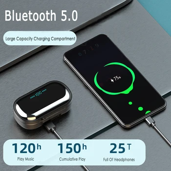 V9 Bezdrôtové Slúchadlá Bluetooth 5.0 TWS Slúchadlá HIFI Mini In-ear Športové Bežecké Slúchadlo Pre Iphone, Samsung Huawei IOS Android