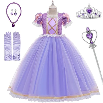Kvet Baby Girl Dress Deti Letné Princezná Cosplay Šaty Pre Dievčatá Strana Kostým Deti Oblečenie