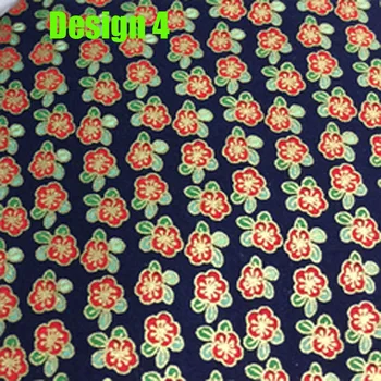 Zbrusu Nový Dizajn Kvality Červená Zelená Vianočná Vločka Kvety Potlačené Bavlnené Tkaniny Pre DIY Šitie Dekorácie