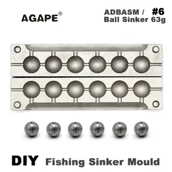 Agapé DIY Rybárske Loptu Záťaže Plesne ADBASM/#6 Loptu Záťaže 63 g 6 Dutín