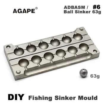Agapé DIY Rybárske Loptu Záťaže Plesne ADBASM/#6 Loptu Záťaže 63 g 6 Dutín