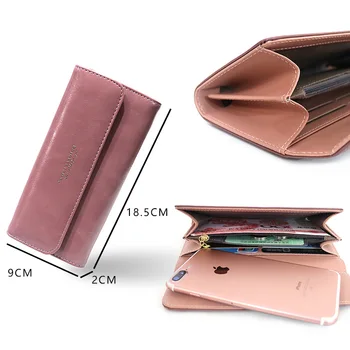 GOPLUS Luxusné Dizajnér dámske Peňaženky, Vyrobené z Kože, Držiteľa Karty v Kabelke Peňaženku Mince Kabelku Veľkú Kapacitu S Viacerými Karty
