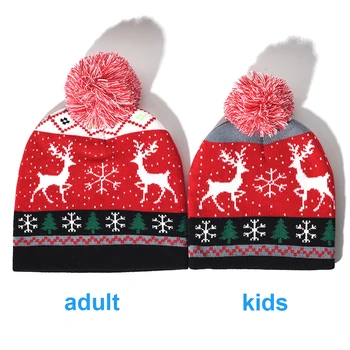 Vianočné Hat Pletený Sveter Čiapočku Vianočné Pletené Klobúk Vianočný Darček, pre dospelých, Deti, Vianoce, Nový Rok Dekorácie