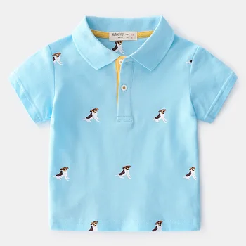 Letné Chlapci Tees A Pološte Krátky Rukáv Chlapci Polo Tričko Deti Vytlačené Polo Tričká Oblečenie