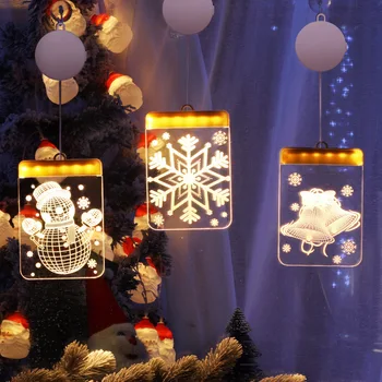 Santa Claus Elk Rozprávkových Svetiel Garland na Okno USB/ Garland na Batérie Vianočné Osvetlenie Nový Rok Svadobné Vianočný Dekor