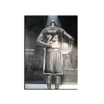 Ručne Maľované Plátno na Maľovanie Šport Basketbal Chlapec Darček Navždy Kobe Plagát Legendárny Super star Fanúšikov Umenia Izba Dekor