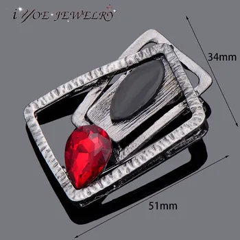 IYOE Nový Príchod Veľkých Vintage Brošňa Kolíky Módne Šperky Kvapka Vody Red Crystal Brošňa Pre Ženy Exquisited Dary