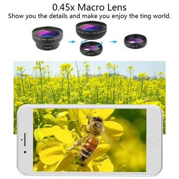 APEXEL 0.45 X širokouhlý Objektív Fotoaparátu Telefónu 12,5 x Super Makro Objektív Pre Huawei/Xiao