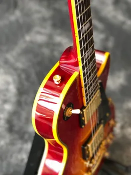 Sunburst vlastné farby Elektrická gitara,handwork 6 bodnutie gitaar,rosewood hmatníkom guitarra.skutočné fotografie
