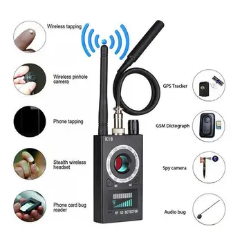 Nádherne Navrhnuté Odolné RF Signálu detektora Anti-spy Detektor Fotoaparát K18 GSM Audio Chybu Vyhľadávanie GPS Skenovanie