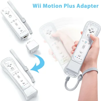 2020 novej Vzdialenej Motion Plus Snímač Regulátora Adapte + Silikónové puzdro pre Nintendo Wii Hra Wii Controller
