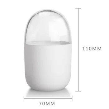 1pc Plastové vajcovité Špáradlo Držiteľ Transparentné Bavlnenou handričkou Box Malý Q-tipy Organizátor Kuchyňa Gadget Úložný Box Domova