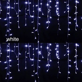 Odolné LED Záves Cencúľ String Svetlo Medený Drôt Vonkajšie Solárne Napájanie Super Svetlé Vianočné Rozprávky Svetlo Romantické