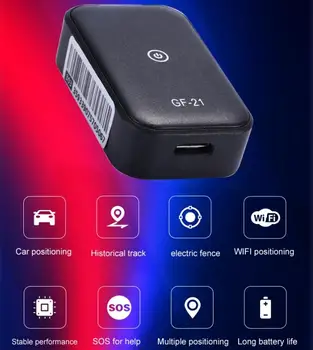 Mini Smart GPS Tracker GF21 Gps + WiFi Tracker Dlhý Pohotovostný Alarm Jazdy Record Locator Bezpečnostný Systém Pre Autá Deti Psov