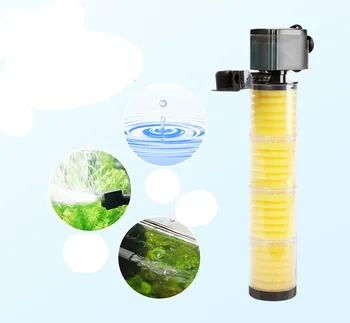 Stlmiť tri akváriu filter v jednej vstavaný filter pre akvárium filtrácia / fish tank filter / Multifunkčné ponorné filter
