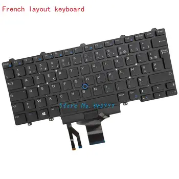 Nové Azerty Fr klávesnica Pre DELL Latitude E5450 E5470 E7450 E7470 s podsvietený francúzsky