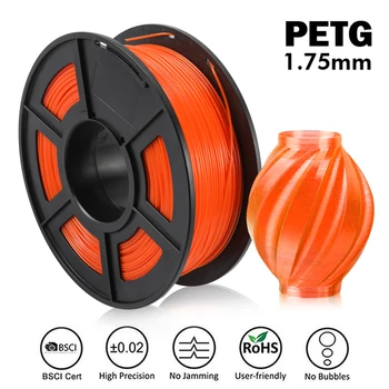 KAIGE PETG 1 kg 1.75 mm Orange 3D Tlačiarne Vlákna petg 1 KG petg пластик 1 кг Tolerancia -/+0.02 Dobrá odolnosť voči kyselinám a zásadám