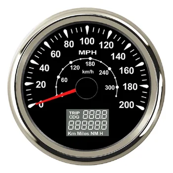 0-200 MPH Vodotesný GPS Rýchlomer počítadlo kilometrov Cesty Počítadlo 330KM/H pre Pretekárske Motocykle 3-3/8