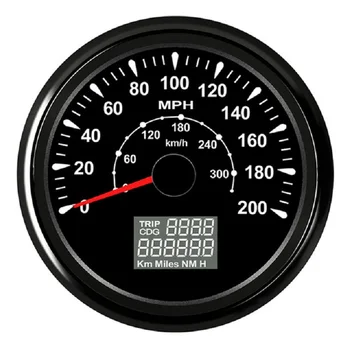 0-200 MPH Vodotesný GPS Rýchlomer počítadlo kilometrov Cesty Počítadlo 330KM/H pre Pretekárske Motocykle 3-3/8